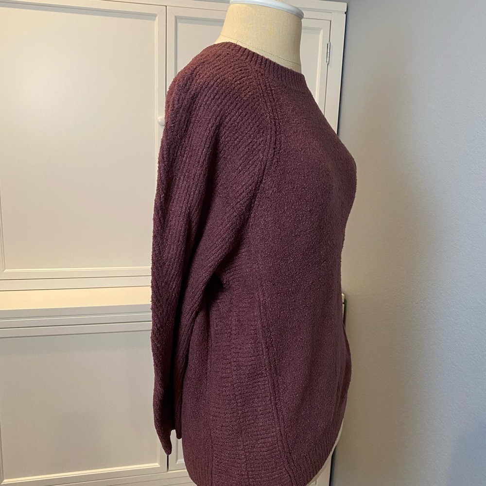 Barefoot Dreams CozyChic Lite Rib Blocked Pullover - Size Small - Picture 4 of 9
